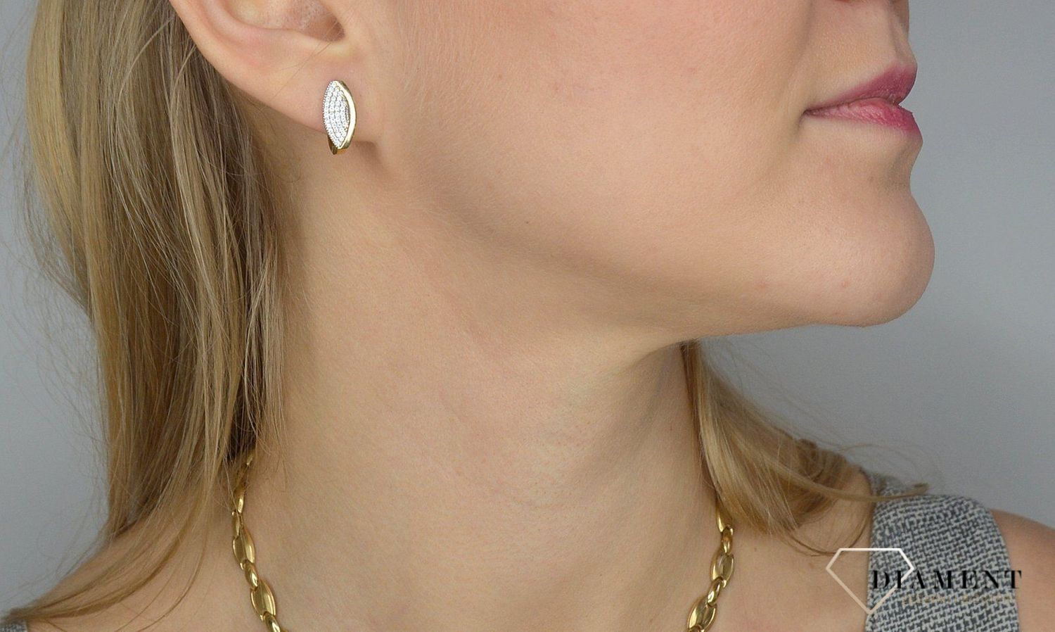 Złote kolczyki 333 blask cyrkonia KL 7632 333 💎.jpg